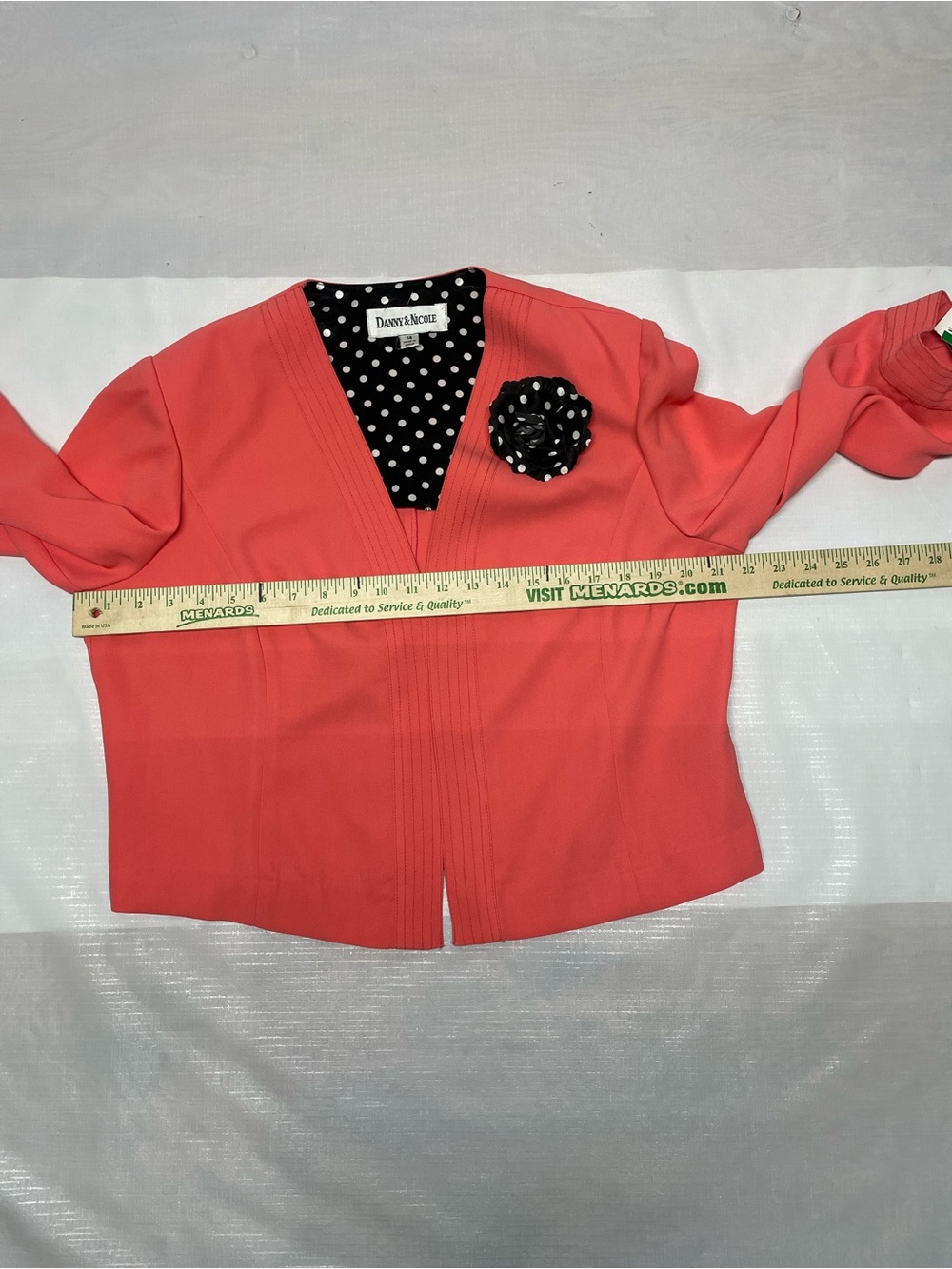 Vintage Danny & Nicole Coral and Black Pencil Dress Sz:14 - Picture 7 of 7
